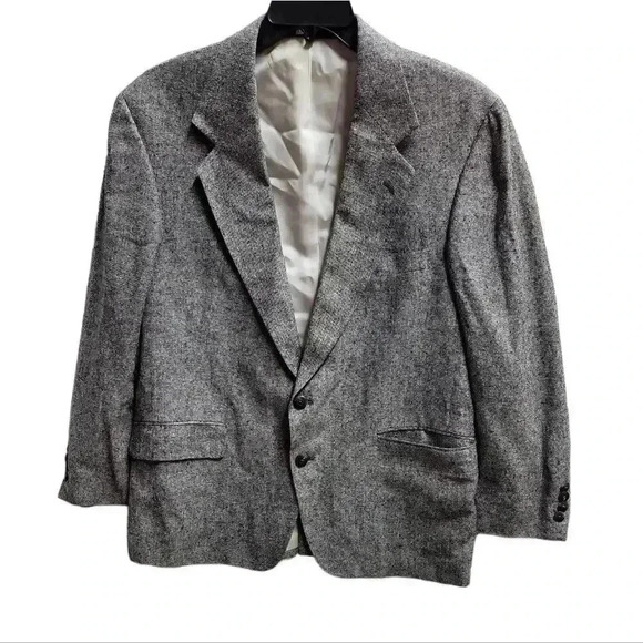 Broadmoor & Pike grey tweed men's sports coat sz 42s Nordstrom tailored